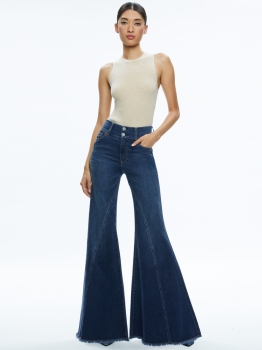 AOBJ01 Alice + Olivia Bell Bottom Jean