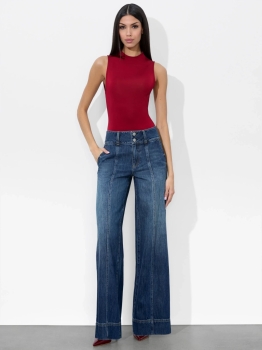 AOMWLJ01 Alice + Olivia Wide Leg Jean