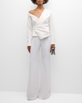 AST01 A.L.C. Gathered Blazer Top