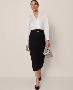 ATBPSIP02 Ann Taylor Belted Pencil Skirt