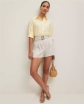 ATCLS01 AnnTaylor Cropped Linen Shirt