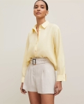 ATCLS01 AnnTaylor Cropped Linen Shirt
