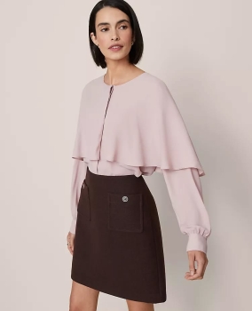ATCOB01 Ann Taylor Capelet Blouse