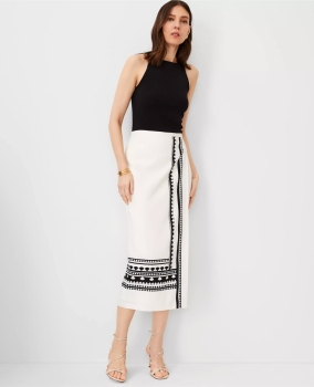 ATGBLBWMS01 Ann Taylor Wrap Midi Skirt