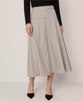 ATHFS01 Ann Taylor Houndstooth Skirt