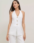 ATHVILB01 Ann Taylor Linen Halter Vest