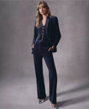 ATJTVP01 Ann Taylor Velvet Button Vest & Tailored Pant