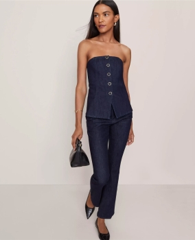 ATSDV01 Ann Taylor Strapless Denim Vest