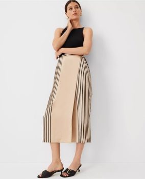 ATSWCS01 Ann Taylor Striped Column Skirt