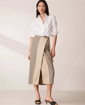 ATSWCS01 Ann Taylor Striped Column Skirt