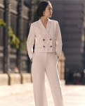 ATTCDBB01 Ann Taylor Cropped Double Breasted Blazer