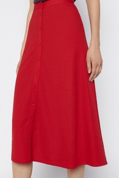 WBTMS01 WAREHOUSE BUTTON THROUGH MIDI SKIRT