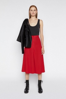 WBTMS01 WAREHOUSE BUTTON THROUGH MIDI SKIRT
