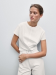 MD1CTWTD01 MASSIMO DUTTI TIE DETAIL T-SHIRT