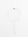 MD1CTWTD01 MASSIMO DUTTI TIE DETAIL T-SHIRT