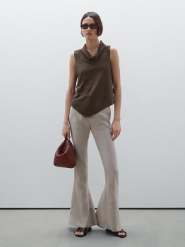 MD1LADT01 Massimo Dutti Asymmetric Draped Top