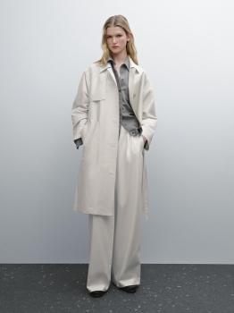 MDCBTC01 MASSIMO DUTTI COTTON TRENCH COAT