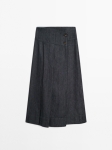 MDCDMS01 MASSIMO DUTTI DENIM MIDI SKIRT