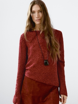 MDCSWTD01 Massimo Dutti Cutwork Sweater