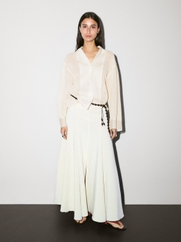 MDCWALBB01 Massimo Dutti Wood & Leather Bead Belt