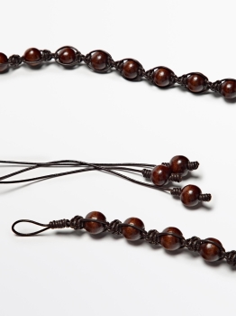 MDCWALBB01 Massimo Dutti Wood & Leather Bead Belt