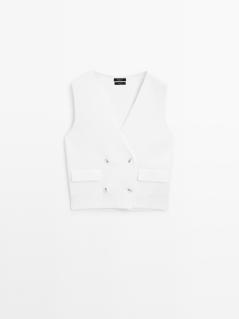 MDDBMKV01 Massimo Dutti Button Knit Waistcoat