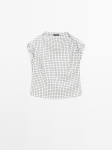 MDDNCT01 Massimo Dutti Draped Check Top