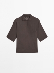 MDFCPS01 Massimo Dutti Flowing Cape-style Polo Shirt & Long Flared Skirt