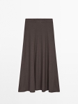 MDFCPS01 Massimo Dutti Flowing Cape-style Polo Shirt & Long Flared Skirt