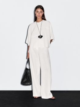 MDFLBEC01 Massimo Dutti Seam Short Cape