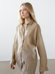 MDFMRBS01 Massimo Dutti Flowing Ramie Relaxed Shirt