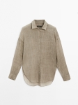 MDFMRBS01 Massimo Dutti Flowing Ramie Relaxed Shirt