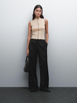 MDFNTWT01 MASSIMO DUTTI FUNNEL NECK TOP