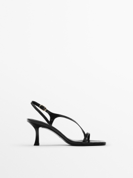 MDHLSWCCS01 MASSIMO DUTTI LEATHER HEELED SANDALS