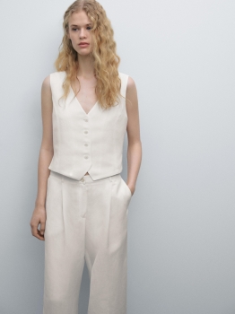 MDLBTWBD01 Massimo Dutti Cropped Waistcoat