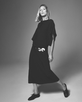 MDLFDWTD01 Massimo Dutti Flowing Textured Dress