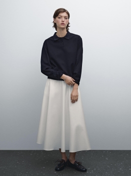 MDMCPT01 Massimo Dutti Cotton Piqué Polo T-Shirt