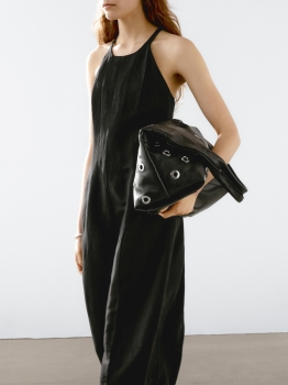 MDMDWBD01 Massimo Dutti Halter Neck Midi Dress