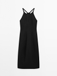 MDMDWBD01 Massimo Dutti Halter Neck Midi Dress