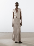 MDMLBMS01 Massimo Dutti Melange Linen Midi Skirt
