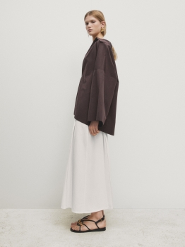 MDPDS01 MASSIMO DUTTI DENIM MIDI SKIRT