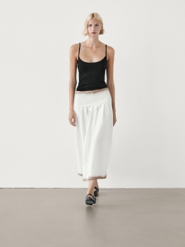 MDPPMSWYD01 MassimoDutti Pleated Midi Skirt