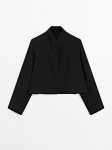 MDSLBB01 Massimo Dutti Short Linen Blazer