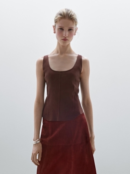 MDSLBT01 Massimo Dutti Strappy Linen Top