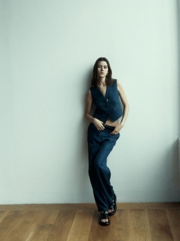 MDSLSWWT01 Massimo Dutti Linen Suit Waistcoat