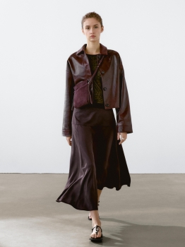 MDSMSWYD01 Massimo Dutti Flowing Midi Skirt