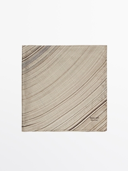 MDSP1SS01 Massimo Dutti 100% Silk Print Scarf