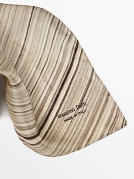 MDSP1SS01 Massimo Dutti 100% Silk Print Scarf