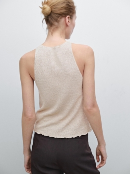MDTKHT01 Massimo Dutti Textured Knit Halter Top