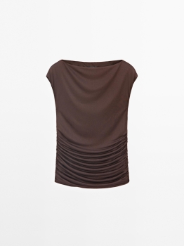 MDTWDD02 Massimo Dutti Flowing Draped Top